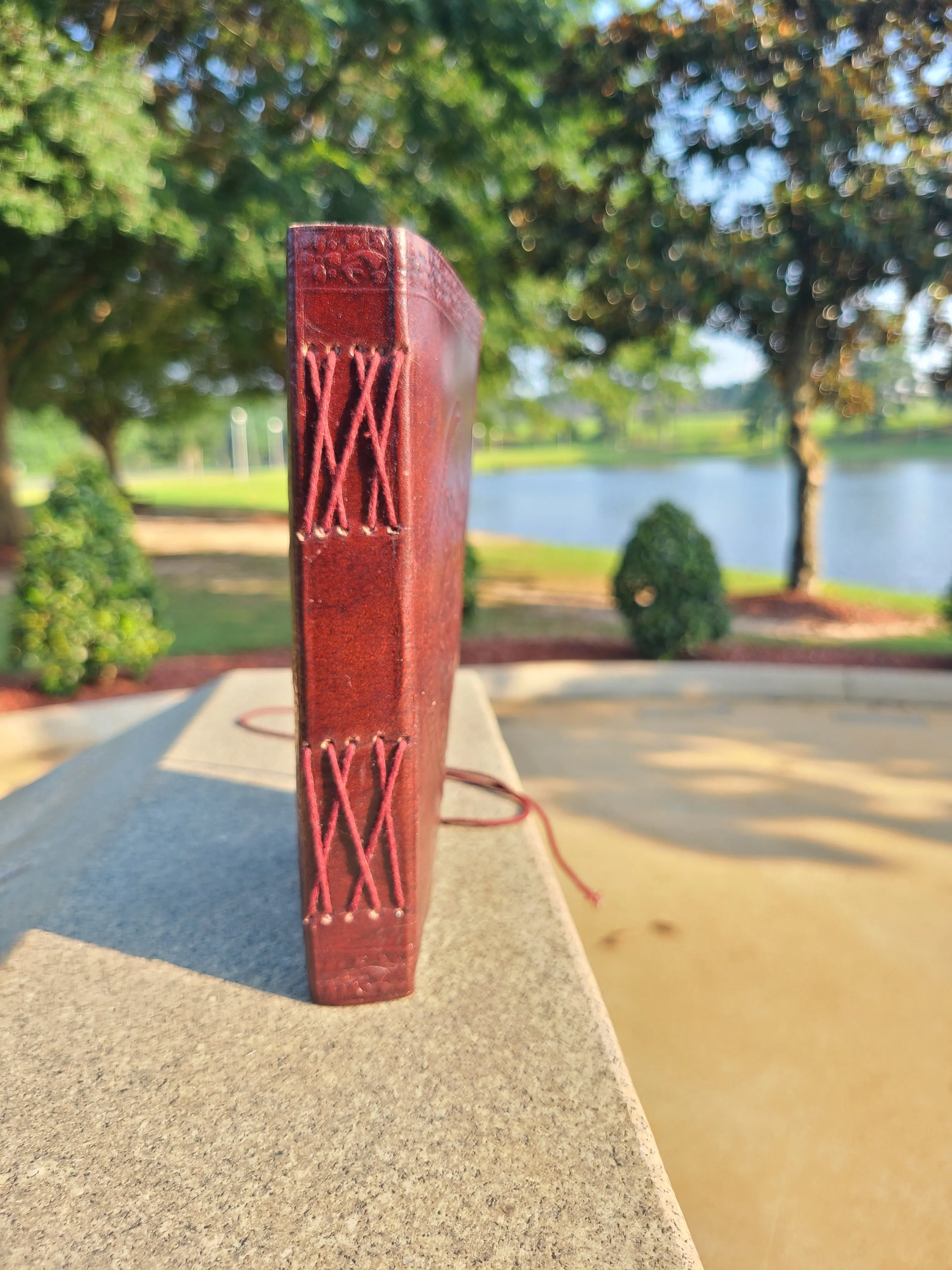 Tree Of Life Red Leather Writing Journal