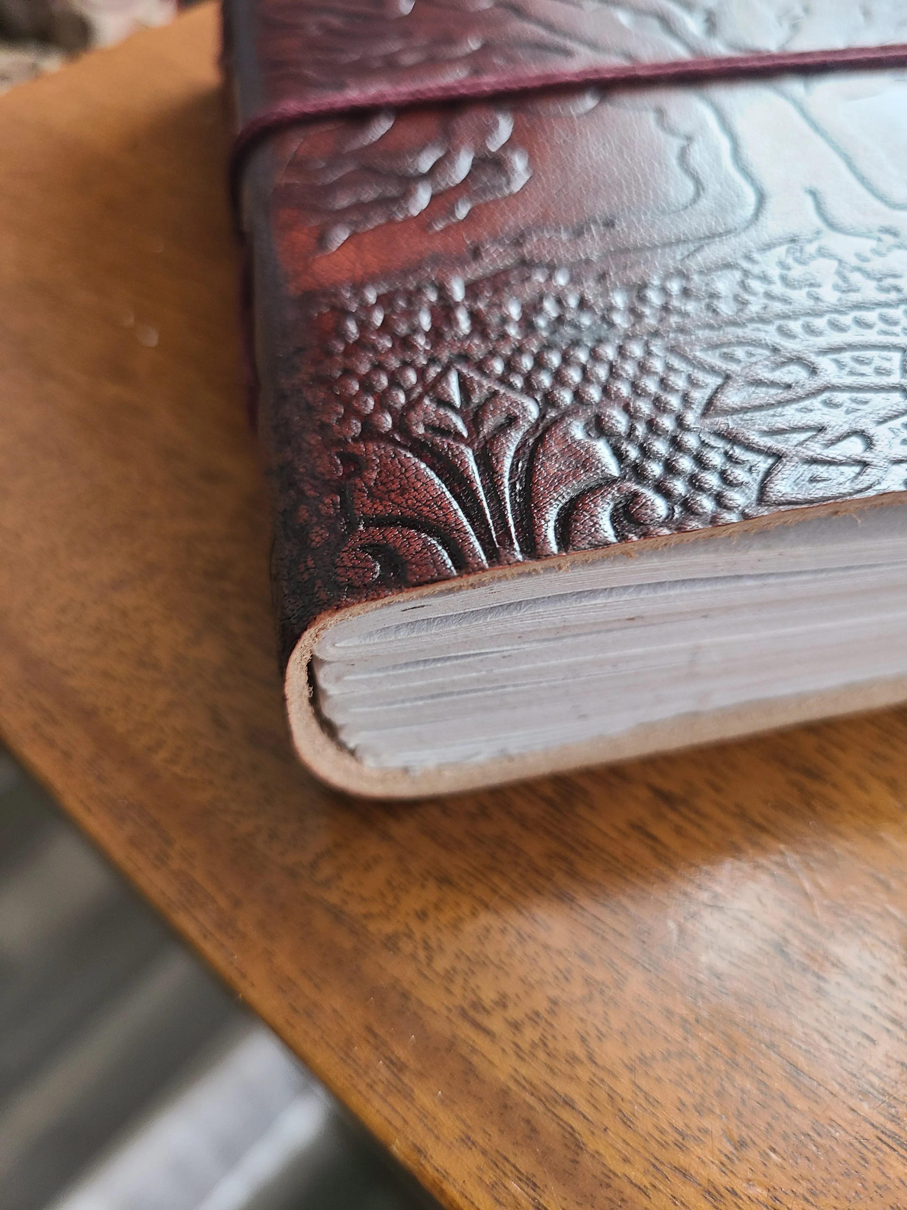 Tree Of Life Red Leather Writing Journal