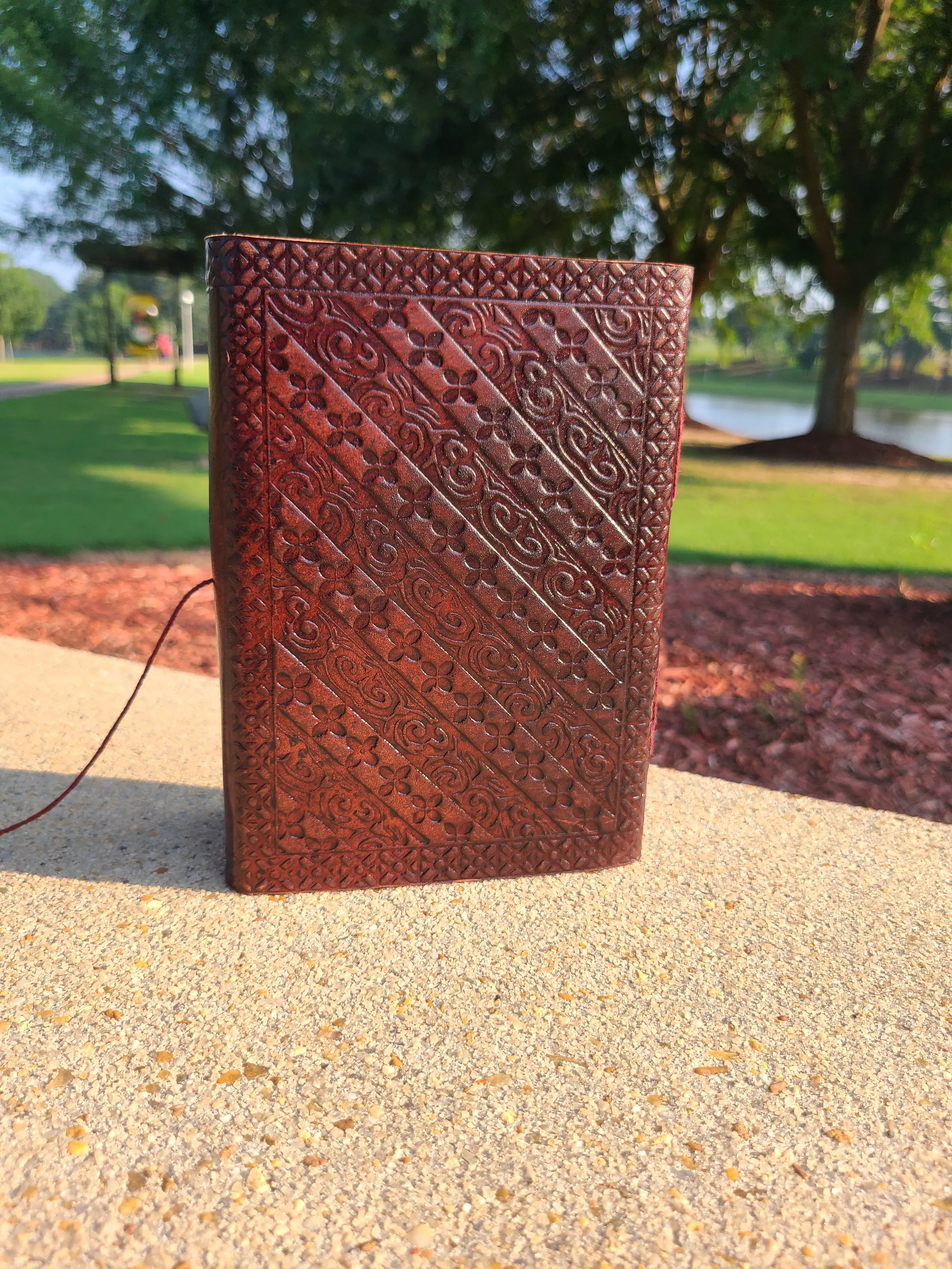 Tree Of Life Red Leather Writing Journal