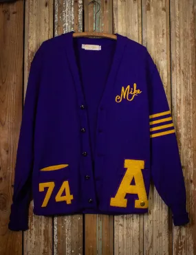 Vintage Mike Varsity Sweater 60s Purple Large