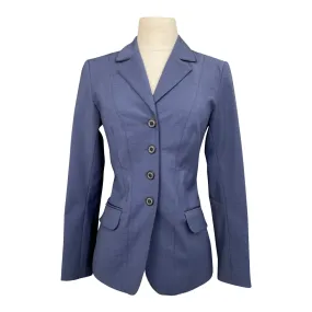 Winston Equestrian Contrast Competition Coat in Mid Blue/Black Piping - Women's EU 36R (US 4R)